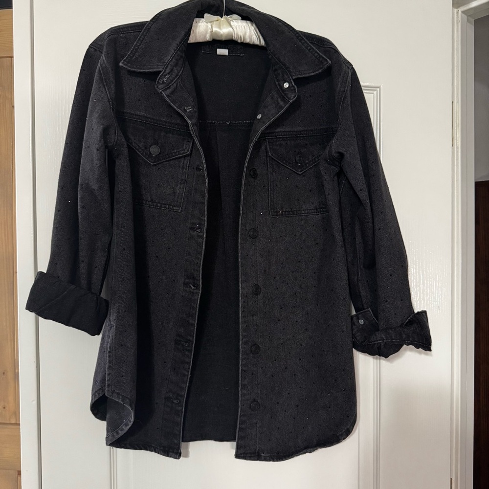 Maurice’s black embellished jean jacket